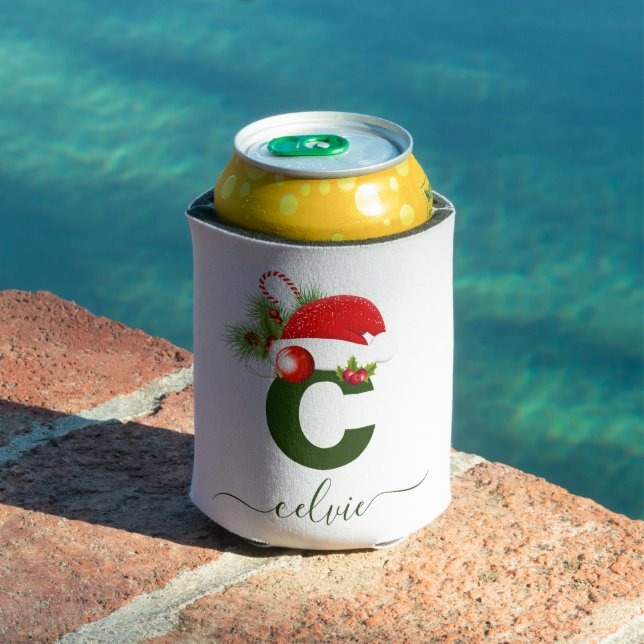 Rafraîchisseur Pour Canette Monogramme personnalisé simple Noël (Piscine in situ)