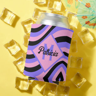 Rafraîchisseur Pour Canette Monogramme rose Super et violet psychédélique noir