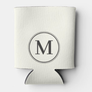 Rafraîchisseur Pour Canette Monogramme uni ivoire et couleur noir chaud