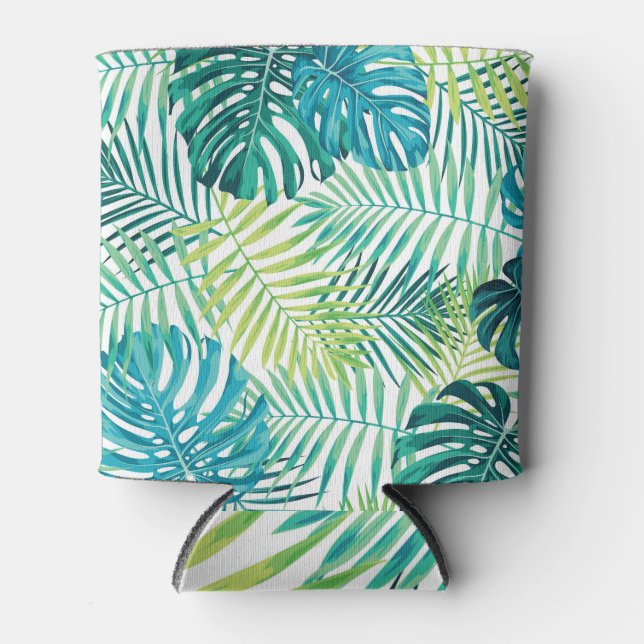 Rafraîchisseur Pour Canette Monstère à feuilles tropicales Conception transpar (Devant)