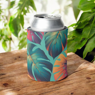 Rafraîchisseur Pour Canette Monstère Tropicale Bold Floral & Palm en vert