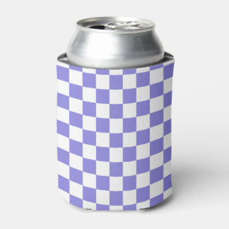 Rafraîchisseur Pour Canette Motif à carreaux Pervenche et Blanc