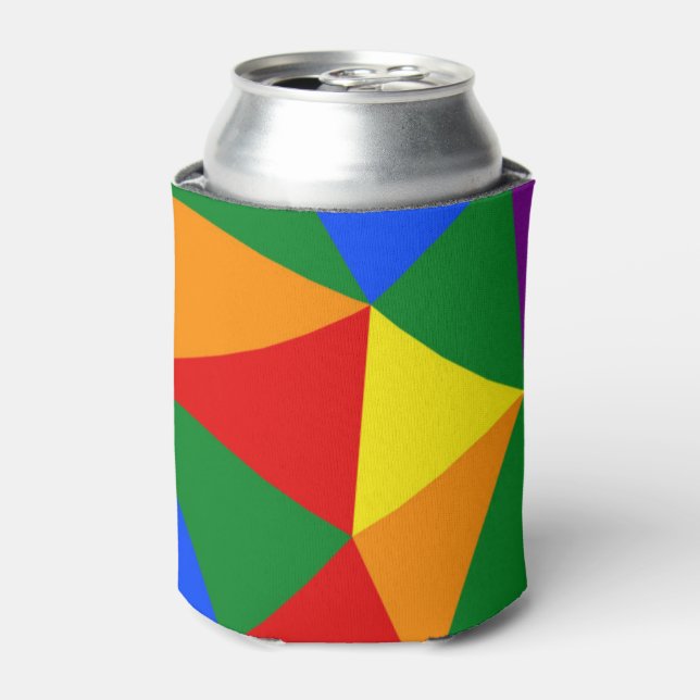 Rafraîchisseur Pour Canette Motif arc-en-ciel polygone (Can devant)
