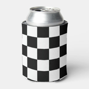 Rafraîchisseur Pour Canette Motif Checkered noir et blanc