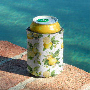 Rafraîchisseur Pour Canette Motif citron, Fleurs de citron, Feuilles, Citrus