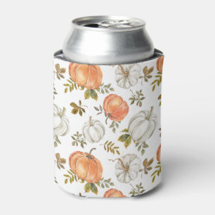 Rafraîchisseur Pour Canette Motif Citrouille d'aquarelle d'automne