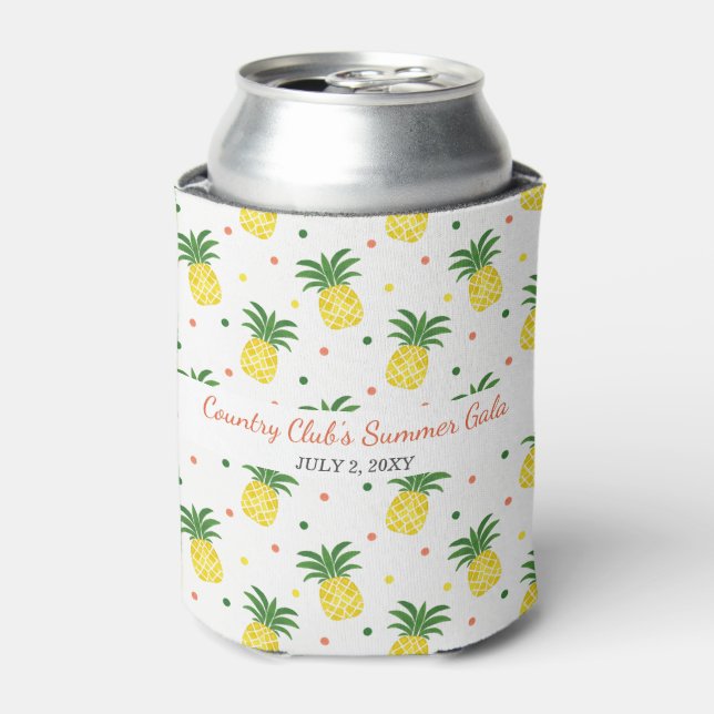 Rafraîchisseur Pour Canette motif d'ananas aquarelle (Can devant)