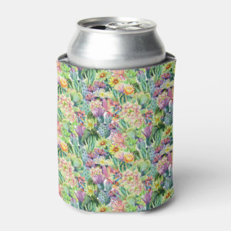 Rafraîchisseur Pour Canette Motif d'aquarelle en fleurs exotiques