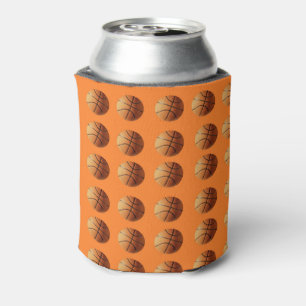 Rafraîchisseur Pour Canette Motif de ballons orange sur orange,