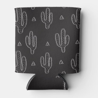 Rafraîchisseur Pour Canette Motif de cactus noir à main