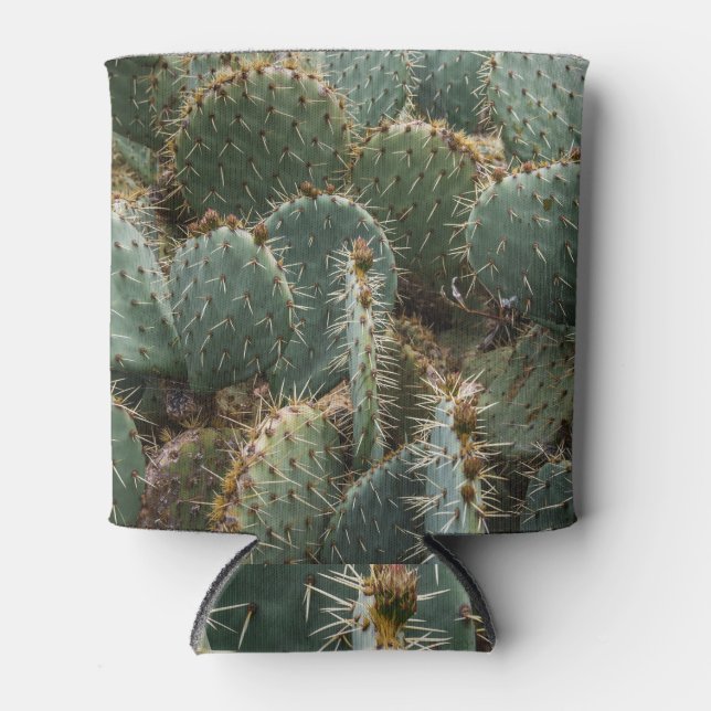 Rafraîchisseur Pour Canette Motif de Cactus : Opuntia ficus-indica tendance. (Devant)