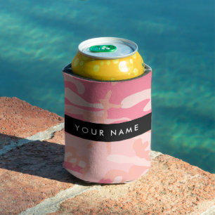 Rafraîchisseur Pour Canette Motif de camouflage rose, Votre nom, Personnaliser