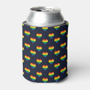 Rafraîchisseur Pour Canette Motif de coeur Rainbow 8 Bit