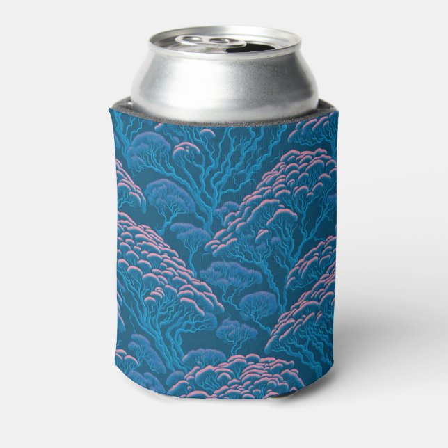 Rafraîchisseur Pour Canette Motif De Corail Bleu Et Rose (Can Dos)