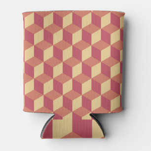 Rafraîchisseur Pour Canette Motif de Cube rouge orange Abstrait