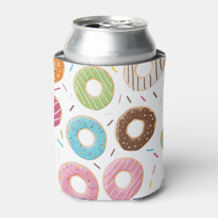 Rafraîchisseur Pour Canette Motif de Donuts Colorés Rétro pour une Fête Amusan