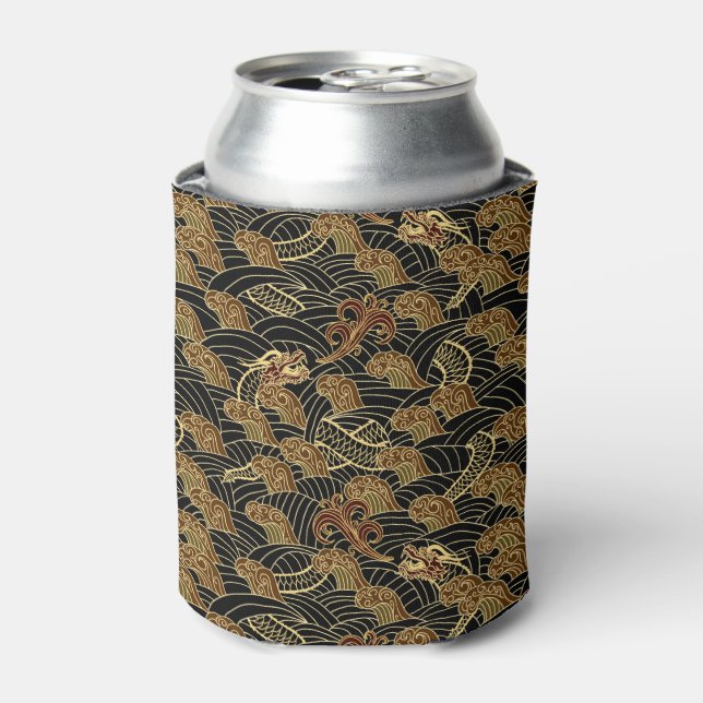 Rafraîchisseur Pour Canette Motif de dragon de mer Oriental (Can devant)
