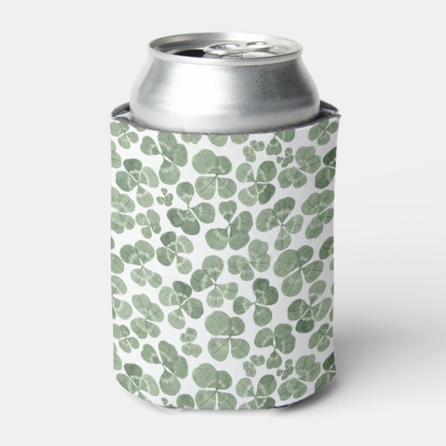 Rafraîchisseur Pour Canette Motif de fermeture Shamrock aquarelle (Can devant)