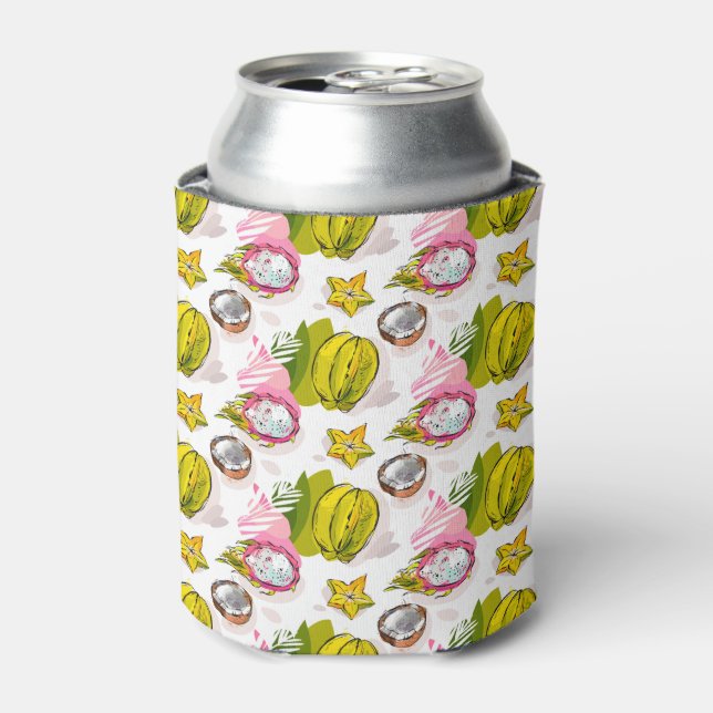 Rafraîchisseur Pour Canette Motif de fruits texturés à main libre (Can devant)