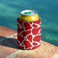 Motif de girafe abstraite rouge et blanche peut re