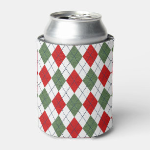 Rafraîchisseur Pour Canette Motif de Jacquard vert et rouge