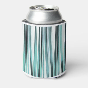 Rafraîchisseur Pour Canette Motif de lignes rayées bleu cyan océan