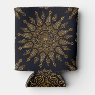 Rafraîchisseur Pour Canette Motif de mandala foncé : design artistique abstrai