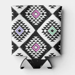 Rafraîchisseur Pour Canette Motif de Navajo, tribu noire blanche