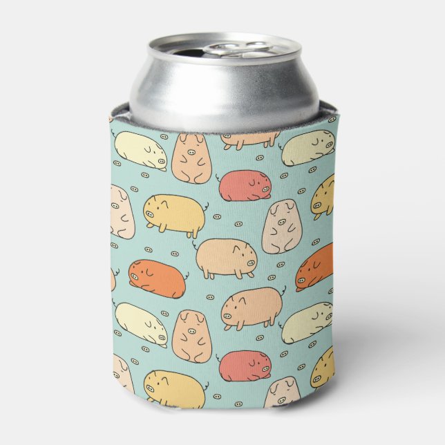 Rafraîchisseur Pour Canette Motif de porc à menthe (Can devant)