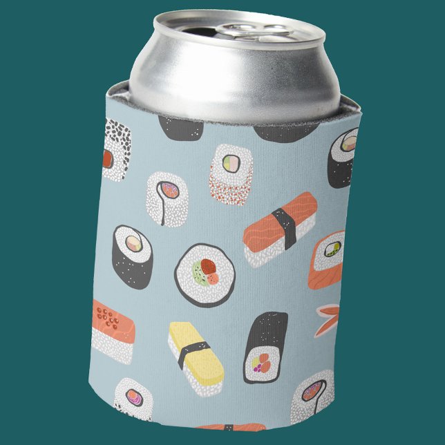 Rafraîchisseur Pour Canette Motif de sushi (Japanese sushi fun can cooler)