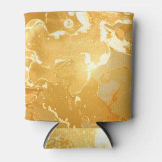 Rafraîchisseur Pour Canette Motif d'encre de marbre jaune doré