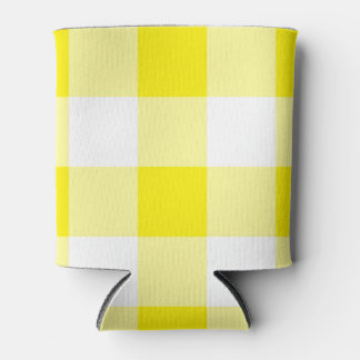 Rafraîchisseur Pour Canette Motif En vichy jaune