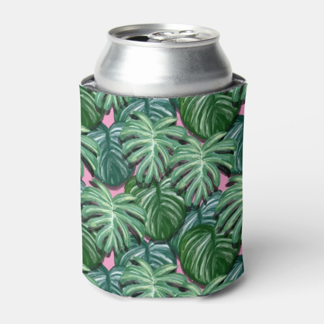 Rafraîchisseur Pour Canette Motif exotique Feuille tropical vert (Can devant)