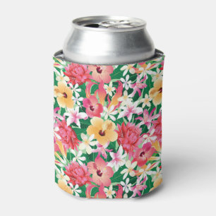Rafraîchisseur Pour Canette Motif floral de ketmie tropicale