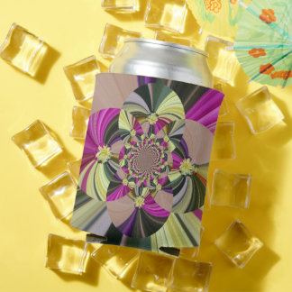 Rafraîchisseur Pour Canette Motif Floral Rétro Psychedelique