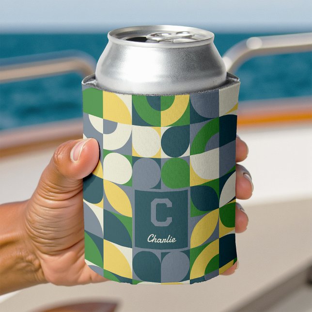 Rafraîchisseur Pour Canette Motif géométrique Abstrait Bauhaus moderne (Créateur téléchargé)