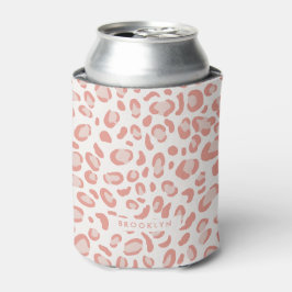 Rafraîchisseur Pour Canette Motif léopard rose corail moderne