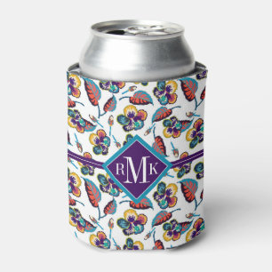 Rafraîchisseur Pour Canette Motif lumineux de ketmie du monogramme