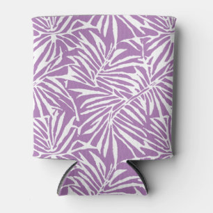 Rafraîchisseur Pour Canette Motif Répétitif de Feuille Tropicale Violet Clair