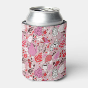 Rafraîchisseur Pour Canette Motif savoureux avec des oiseaux et des fleurs
