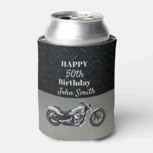Rafraîchisseur Pour Canette Moto Birthday 50th Name Hobby