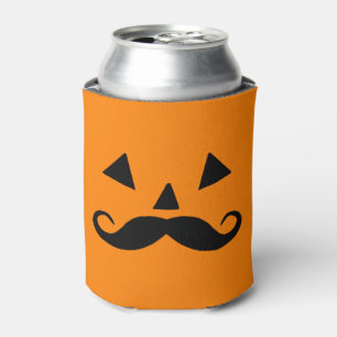 Rafraîchisseur Pour Canette Moustache noire et Citrouille orange