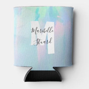 Rafraîchisseur Pour Canette Nacre plage tropicale côtière élégante Monogram Ca