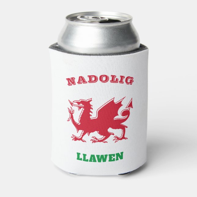 Rafraîchisseur Pour Canette Nadolig Llawen Welsh Joyeux Noël Simple Celtique (Can Dos)