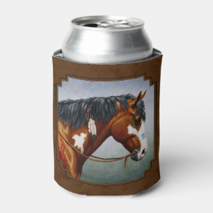 Rafraîchisseur Pour Canette Natif Américain Bay Pinto Horse Brown