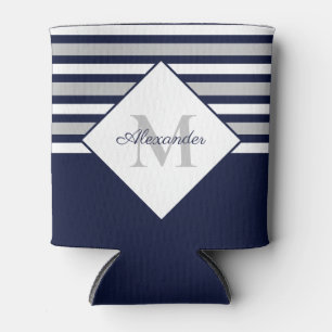 Rafraîchisseur Pour Canette Nautique moderne Marine Bleu Gris Gris Gris Gris R