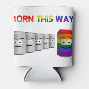 Rafraîchisseur Pour Canette Né ainsi LGBT Rainbow Stripe