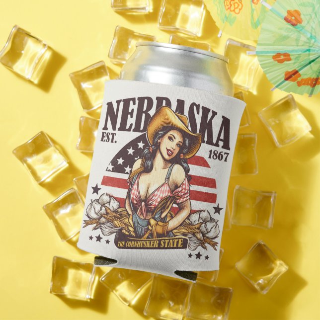Rafraîchisseur Pour Canette Nebraska L'État Cornhusker (Été in situ)