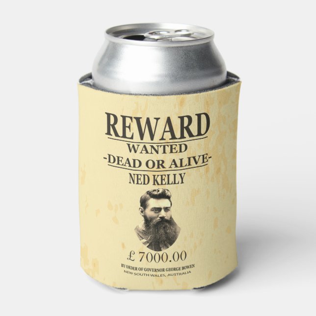 Rafraîchisseur Pour Canette Ned Kelly Bushranger ⚔️ célèbre Outlaw australien (Can devant)