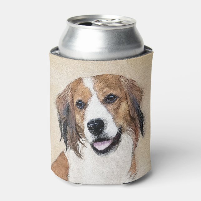 Rafraîchisseur Pour Canette Nederlandse Kooikerhondje Peinture - Chien Art (Can devant)